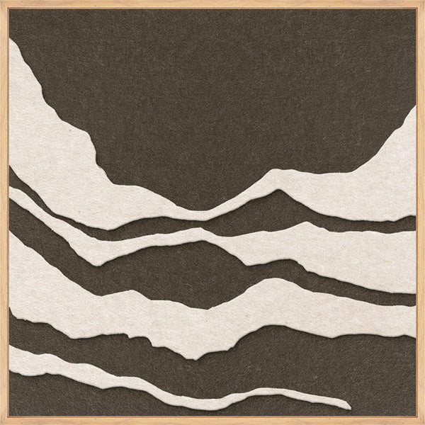 Tonefield square 1 | ACOUSTIC ART Acoustic Art ART COPENHAGEN (DA) Ege ramme // 60x60 // Off white // Brun