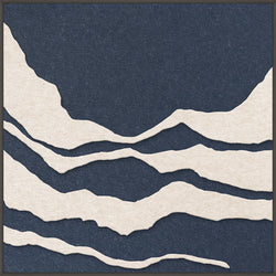 Tonefield square 1 | ACOUSTIC ART Acoustic Art ART COPENHAGEN (DA) Sort ramme // 100x100 // Off white // Mørkeblå