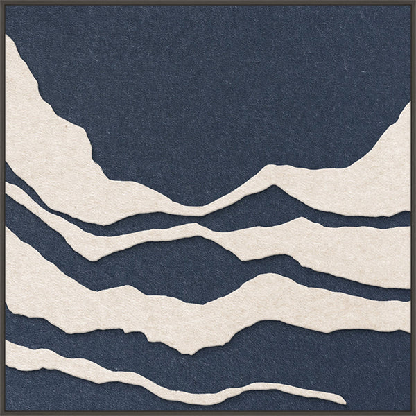 Tonefield square 1 | ACOUSTIC ART Acoustic Art ART COPENHAGEN (DA) Sort ramme // 100x100 // Off white // Mørkeblå