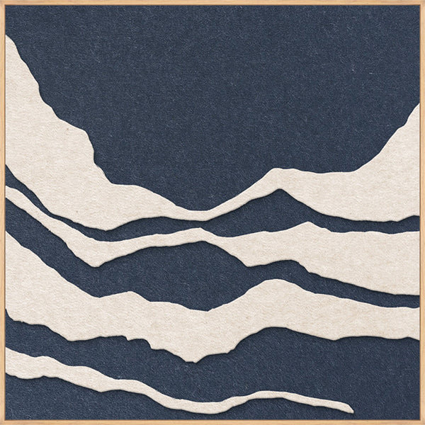 Tonefield square 1 | ACOUSTIC ART Acoustic Art ART COPENHAGEN (DA) Ege ramme // 100x100 // Off white // Mørkeblå