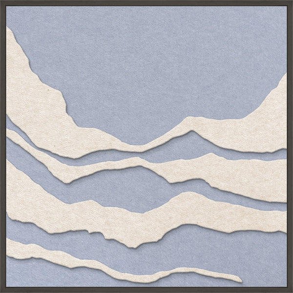 Tonefield square 1 | ACOUSTIC ART Acoustic Art ART COPENHAGEN (DA) Sort ramme // 60x60 // Off white // Lyseblå