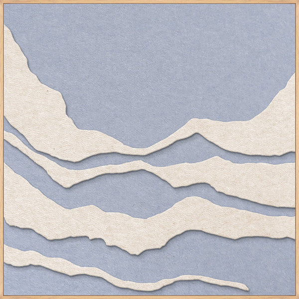 Tonefield square 1 | ACOUSTIC ART Acoustic Art ART COPENHAGEN (DA) Ege ramme // 100x100 // Off white // Lyseblå