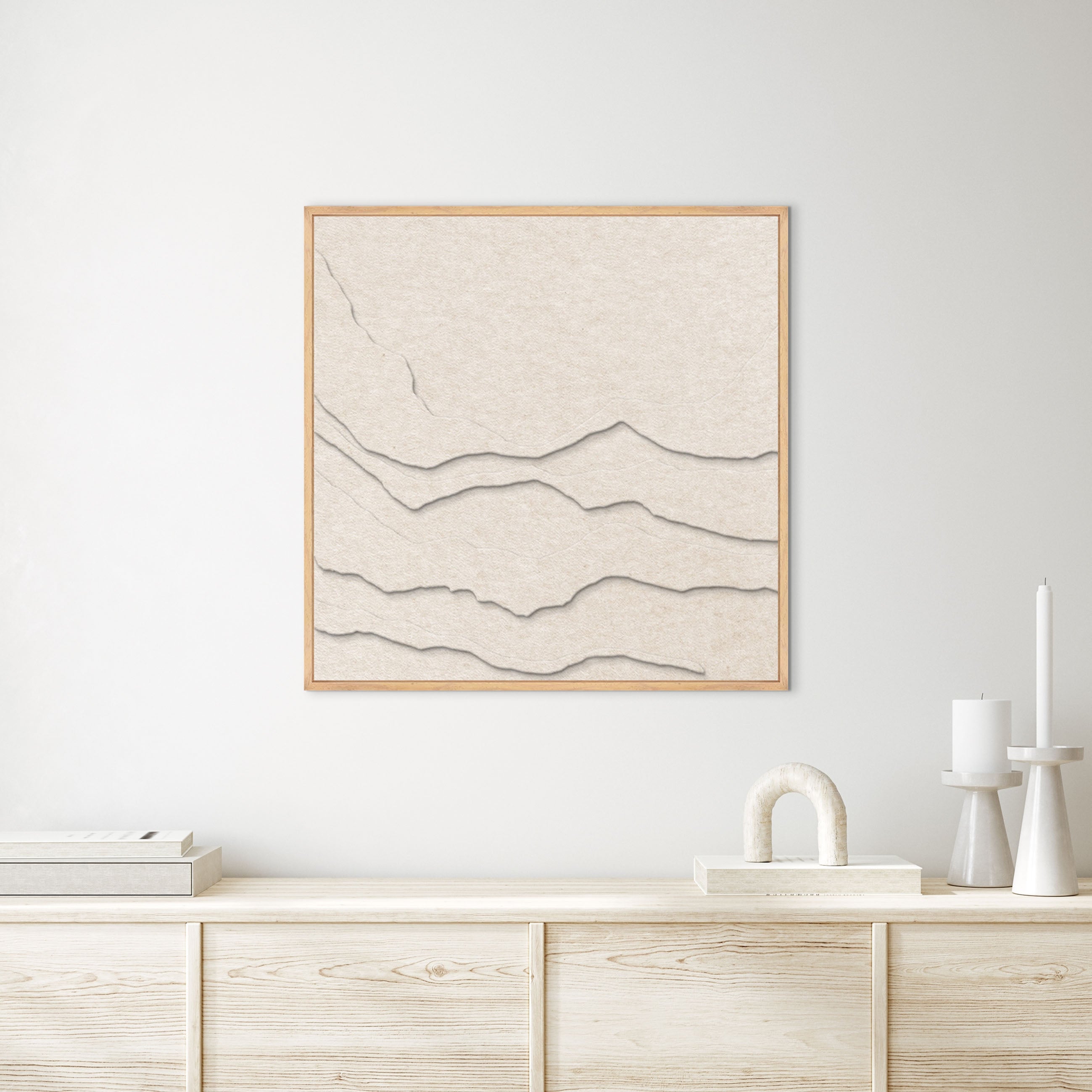 Tonefield square 1 | ACOUSTIC ART Acoustic Art ART COPENHAGEN (DA) Ege ramme // 100x100 // Off white // Off white