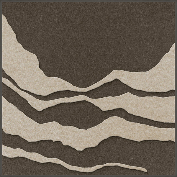 Tonefield square 1 | ACOUSTIC ART Acoustic Art ART COPENHAGEN (DA) Sort ramme // 100x100 // Sand // Brun