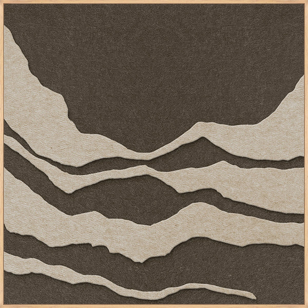 Tonefield square 1 | ACOUSTIC ART Acoustic Art ART COPENHAGEN (DA) Ege ramme // 100x100 // Sand // Brun