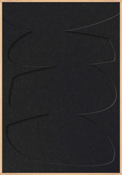 Stone Balance 2 | ACOUSTIC ART Akustikbillede ART COPENHAGEN (DA) Ege ramme // 70x100 // Sort // Sort