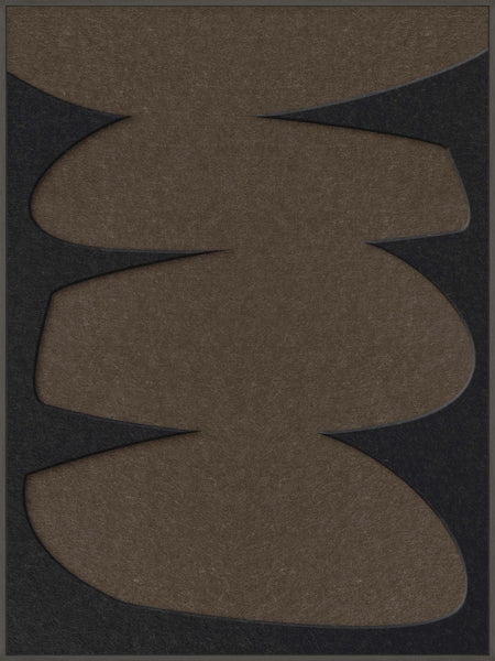 Stone Balance 2 | ACOUSTIC ART Akustikbillede ART COPENHAGEN (DA) Sort ramme // 90x120 // Sort // Brun