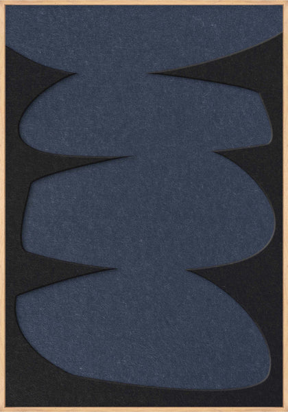 Stone Balance 2 | ACOUSTIC ART Akustikbillede ART COPENHAGEN (DA) Ege ramme // 70x100 // Sort // Mørkeblå