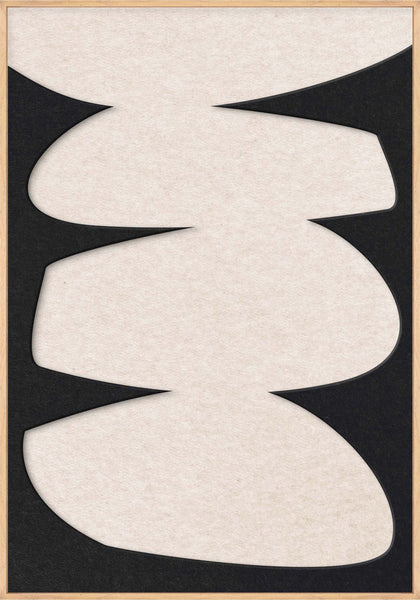 Stone Balance 2 | ACOUSTIC ART Akustikbillede ART COPENHAGEN (DA) Ege ramme // 70x100 // Sort // Off white