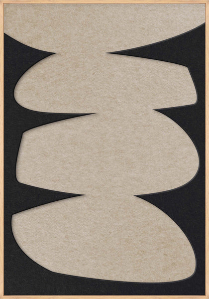 Stone Balance 2 | ACOUSTIC ART Akustikbillede ART COPENHAGEN (DA) Ege ramme // 70x100 // Sort // Sand