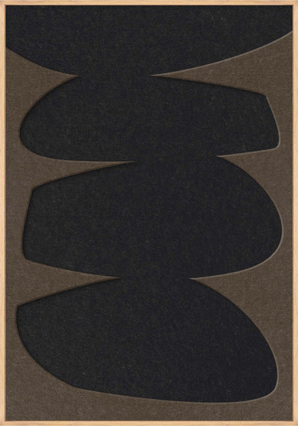 Stone Balance 2 | ACOUSTIC ART Akustikbillede ART COPENHAGEN (DA) Ege ramme // 70x100 // Brun // Sort