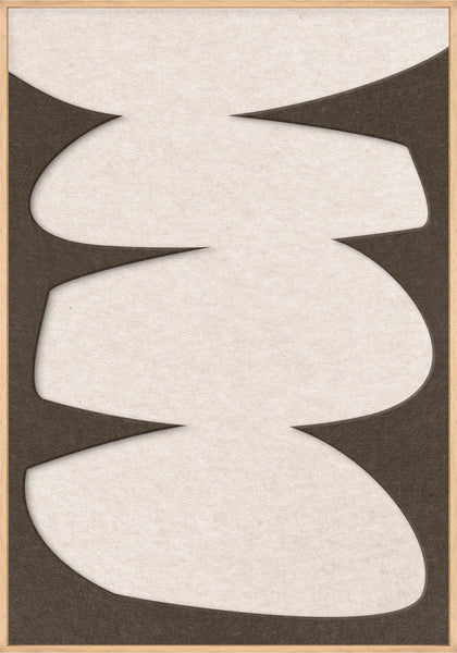 Stone Balance 2 | ACOUSTIC ART Akustikbillede ART COPENHAGEN (DA) Ege ramme // 70x100 // Brun // Off white