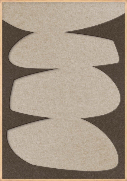 Stone Balance 2 | ACOUSTIC ART Akustikbillede ART COPENHAGEN (DA) Ege ramme // 70x100 // Brun // Sand