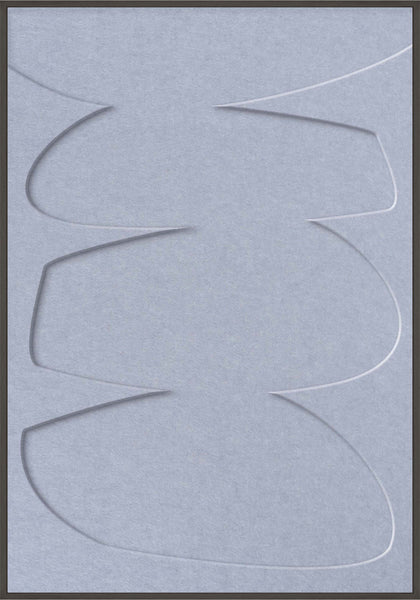 Stone Balance 2 | ACOUSTIC ART Akustikbillede ART COPENHAGEN (DA) Sort ramme // 70x100 // Lyseblå // Lyseblå