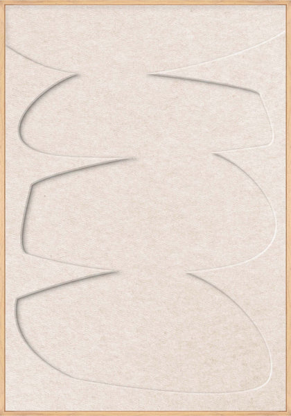Stone Balance 2 | ACOUSTIC ART Akustikbillede ART COPENHAGEN (DA) Ege ramme // 70x100 // Off white // Off white