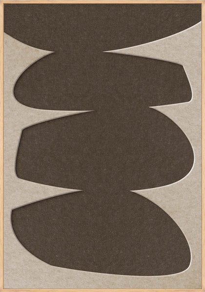 Stone Balance 2 | ACOUSTIC ART Akustikbillede ART COPENHAGEN (DA) Ege ramme // 70x100 // Sand // Brun
