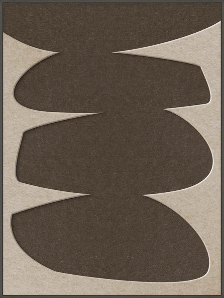 Stone Balance 2 | ACOUSTIC ART Akustikbillede ART COPENHAGEN (DA) Sort ramme // 90x120 // Sand // Brun