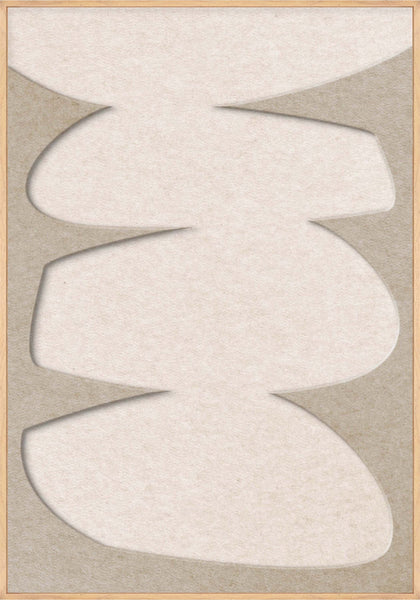 Stone Balance 2 | ACOUSTIC ART Akustikbillede ART COPENHAGEN (DA) Ege ramme // 70x100 // Sand // Off white