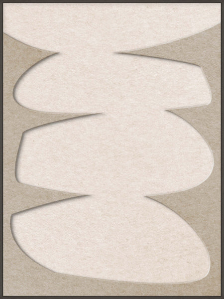 Stone Balance 2 | ACOUSTIC ART Akustikbillede ART COPENHAGEN (DA) Sort ramme // 90x120 // Sand // Off white