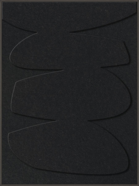 Stone Balance 1 | ACOUSTIC ART Akustikbillede ART COPENHAGEN (DA) Sort ramme // 90x120 // Sort // Sort