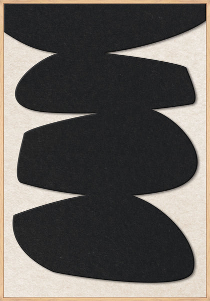 Stone Balance 1 | ACOUSTIC ART Akustikbillede ART COPENHAGEN (DA) Ege ramme // 70x100 // Sort // Off white