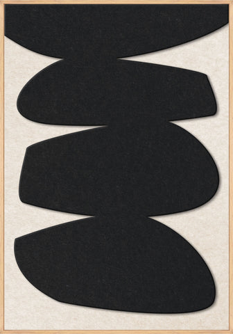 Stone Balance 1 | ACOUSTIC ART Acoustic Art ART COPENHAGEN (DA) Ege ramme // 70x100 // Sort // Off white