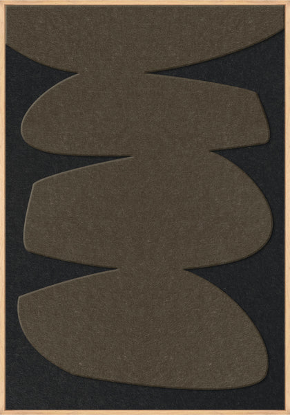 Stone Balance 1 | ACOUSTIC ART Akustikbillede ART COPENHAGEN (DA) Ege ramme // 70x100 // Brun // Sort