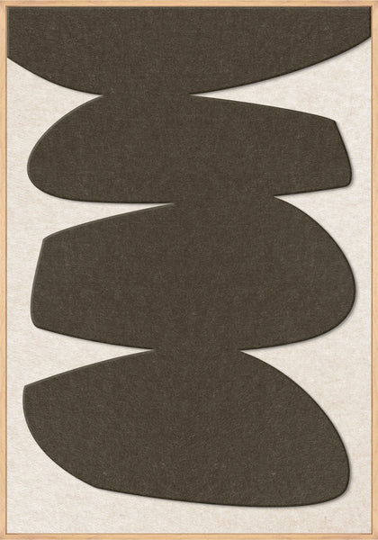 Stone Balance 1 | ACOUSTIC ART Akustikbillede ART COPENHAGEN (DA) Ege ramme // 70x100 // Brun // Off white
