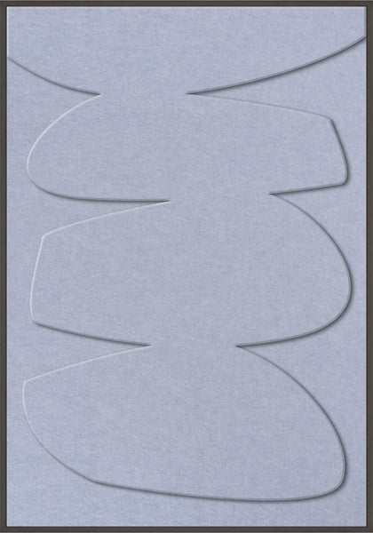 Stone Balance 1 | ACOUSTIC ART Akustikbillede ART COPENHAGEN (DA) Sort ramme // 70x100 // Lyseblå // Lyseblå
