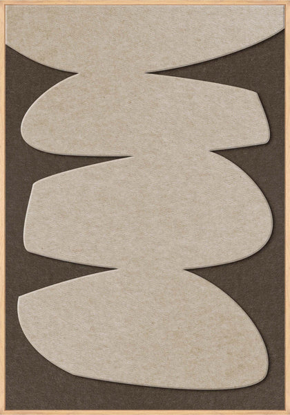Stone Balance 1 | ACOUSTIC ART Akustikbillede ART COPENHAGEN (DA) Ege ramme // 70x100 // Sand // Brun