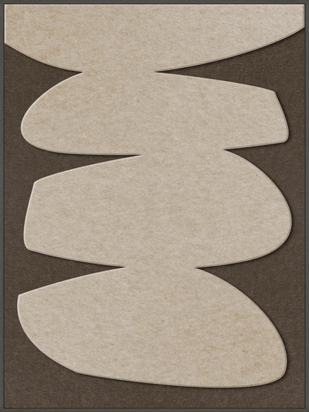 Stone Balance 1 | ACOUSTIC ART Akustikbillede ART COPENHAGEN (DA) Sort ramme // 90x120 // Sand // Brun