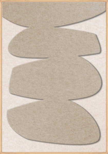 Stone Balance 1 | ACOUSTIC ART Akustikbillede ART COPENHAGEN (DA) Ege ramme // 70x100 // Sand // Off white