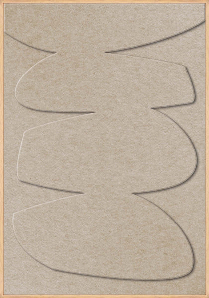 Stone Balance 1 | ACOUSTIC ART Akustikbillede ART COPENHAGEN (DA) Ege ramme // 70x100 // Sand // Sand