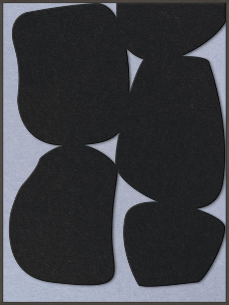 Stone Path 1 | ACOUSTIC ART Akustikbillede ART COPENHAGEN (DA) Sort ramme // 90x120 // Sort // Lyseblå