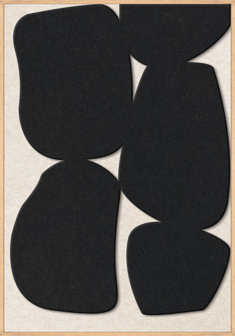 Stone Path 1 | ACOUSTIC ART Acoustic Art ART COPENHAGEN (DA) Ege ramme // 70x100 // Sort // Off white