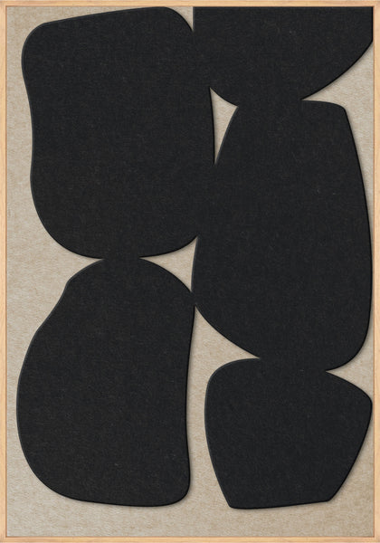 Stone Path 1 | ACOUSTIC ART Akustikbillede ART COPENHAGEN (DA) Ege ramme // 70x100 // Sort // Sand