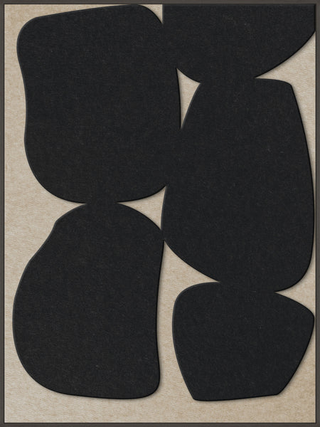 Stone Path 1 | ACOUSTIC ART Akustikbillede ART COPENHAGEN (DA) Sort ramme // 90x120 // Sort // Sand