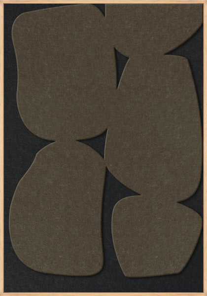 Stone Path 1 | ACOUSTIC ART Acoustic Art ART COPENHAGEN (DA) Ege ramme // 70x100 // Brun // Sort