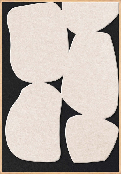 Stone Path 1 | ACOUSTIC ART Akustikbillede ART COPENHAGEN (DA) Ege ramme // 70x100 // Off white // Sort