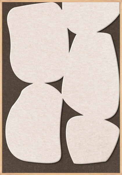 Stone Path 1 | ACOUSTIC ART Akustikbillede ART COPENHAGEN (DA) Ege ramme // 70x100 // Off white // Brun
