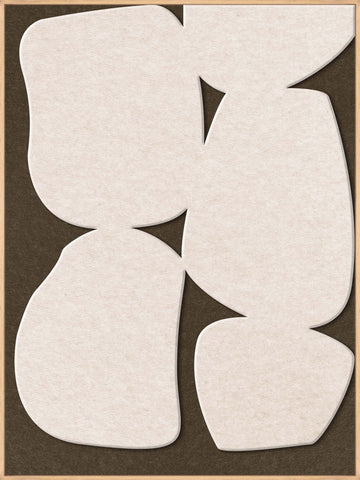 Stone Path 1 | ACOUSTIC ART Acoustic Art ART COPENHAGEN (DA) Ege ramme // 90x120 // Off white // Brun