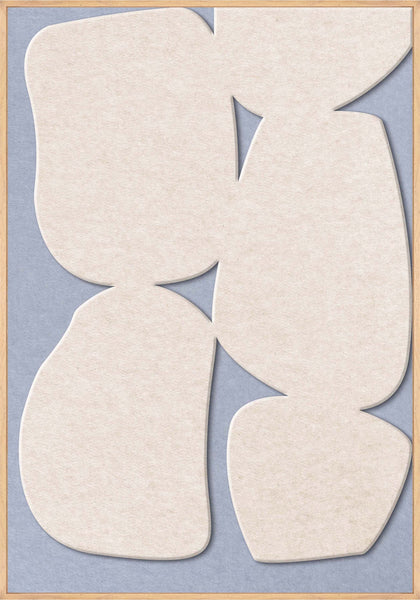 Stone Path 1 | ACOUSTIC ART Akustikbillede ART COPENHAGEN (DA) Ege ramme // 70x100 // Off white // Lyseblå