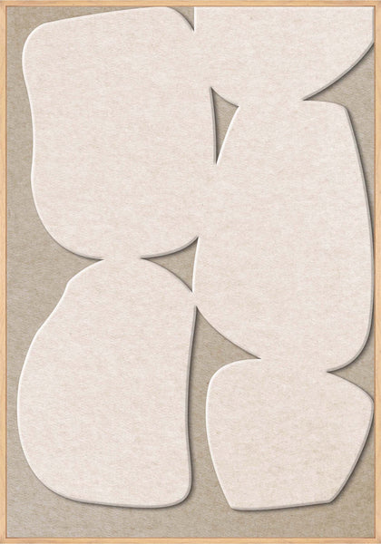 Stone Path 1 | ACOUSTIC ART Akustikbillede ART COPENHAGEN (DA) Ege ramme // 70x100 // Off white // Sand
