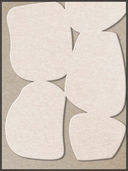 Stone Path 1 | ACOUSTIC ART Akustikbillede ART COPENHAGEN (DA) Sort ramme // 90x120 // Off white // Sand