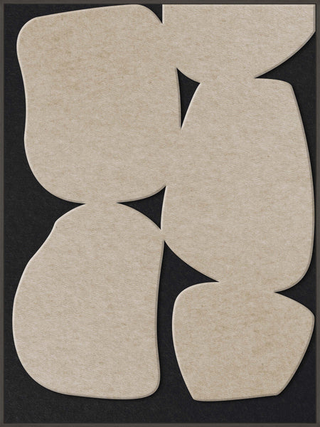 Stone Path 1 | ACOUSTIC ART Akustikbillede ART COPENHAGEN (DA) Sort ramme // 90x120 // Sand // Sort