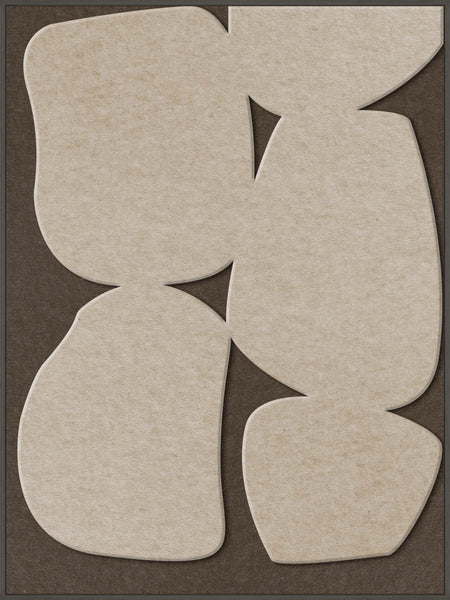 Stone Path 1 | ACOUSTIC ART Akustikbillede ART COPENHAGEN (DA) Sort ramme // 90x120 // Sand // Brun