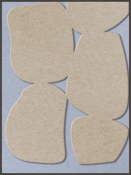 Stone Path 1 | ACOUSTIC ART Akustikbillede ART COPENHAGEN (DA) Sort ramme // 90x120 // Sand // Lyseblå