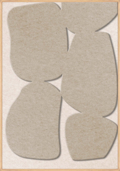 Stone Path 1 | ACOUSTIC ART Akustikbillede ART COPENHAGEN (DA) Ege ramme // 70x100 // Sand // Off white
