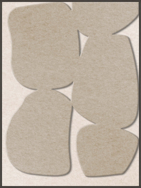 Stone Path 1 | ACOUSTIC ART Akustikbillede ART COPENHAGEN (DA) Sort ramme // 90x120 // Sand // Off white