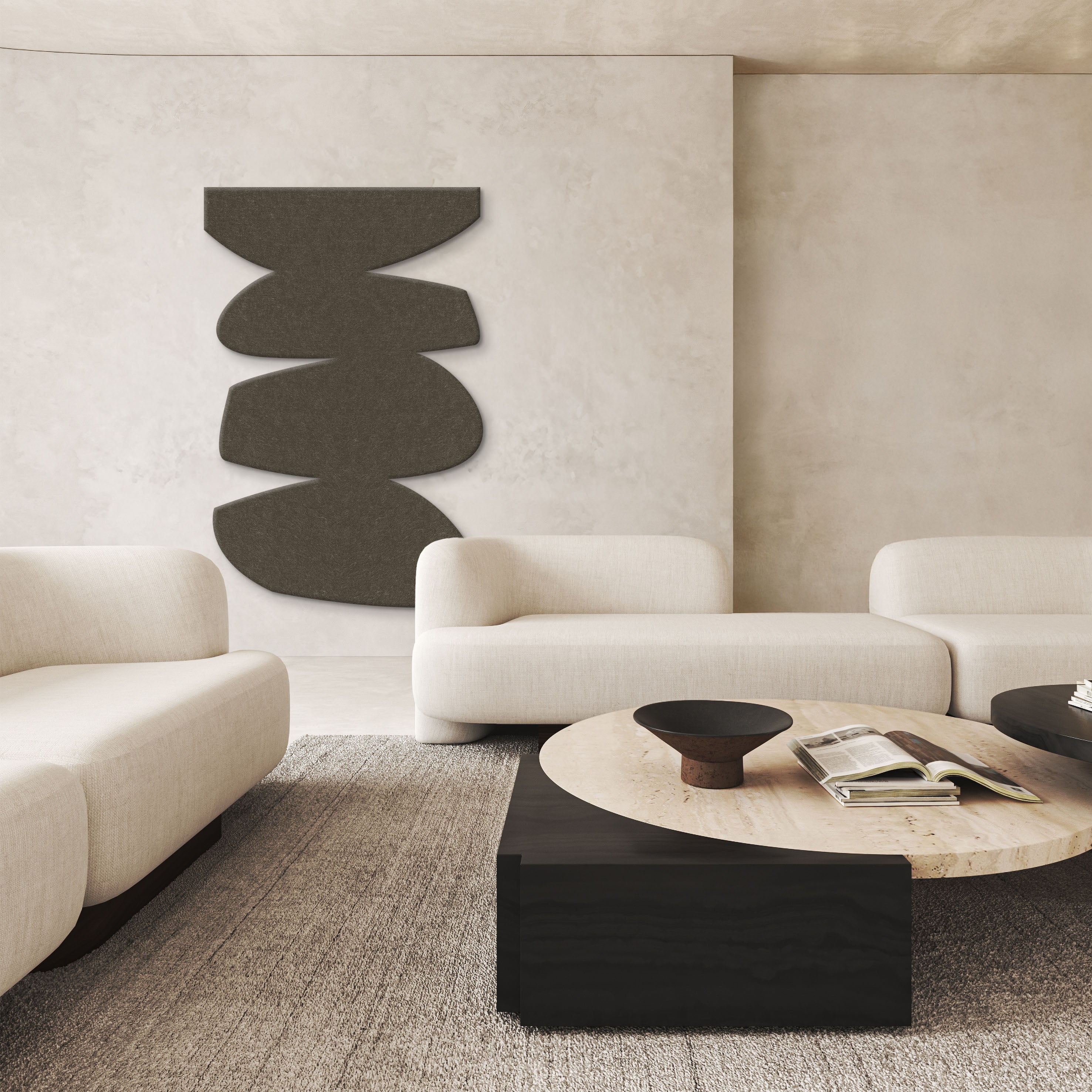 Stone Balance | ACOUSTIC SCULPTURE Acoustic Sculpture ART COPENHAGEN (DA) 100x150 Brun